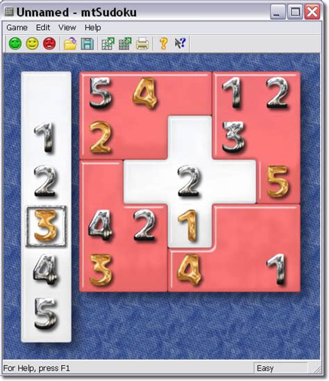 Sudoku-Download - Screenshot of a 5x5 Sudoku