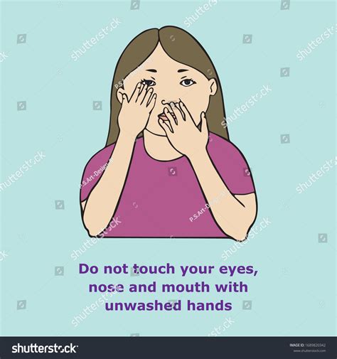 Do Not Touch Your Eyes Nose Stock Vector (Royalty Free) 1689820342 | Shutterstock