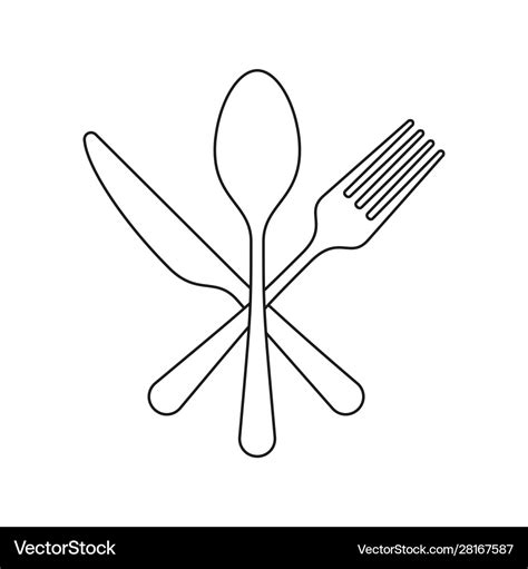 Fork And Knife Outline