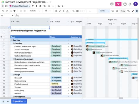 Software Development Project Plan Template | Spreadsheet.com