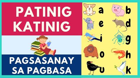 PAGBASA ng mga SALITANG NAGSISIMULA sa PATINIG at KATINIG / Kinder & Grade One - YouTube