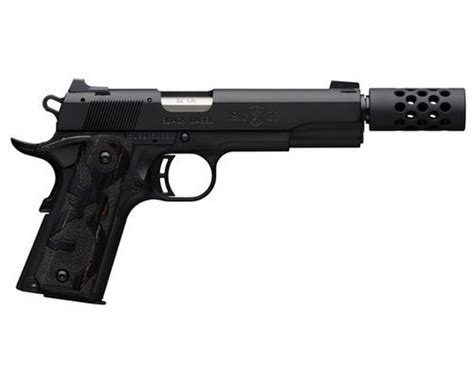 Browning 1911 Black Label 22 LR 3-Dot Sight 4-7/8" Barrel 10 Rounds Suppressor Ready - RANIER ...