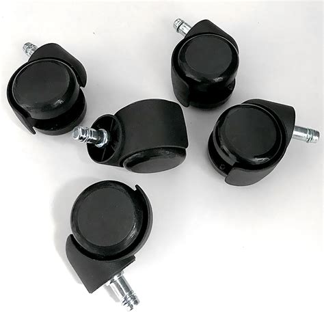 Office Chair Castors, Soft Wheels, Non-marking, Set of 5