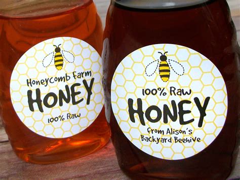 Local Honey Labels Backyard Bees Beehive Raw Honey Labels Stamp Honey ...