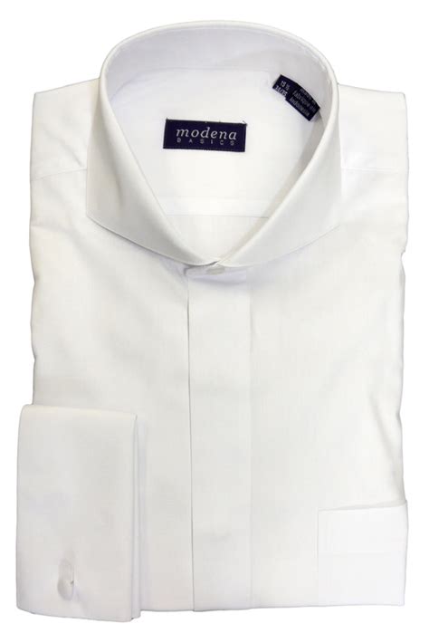 Modena - White Cutaway Collar Dress Shirt – CutawayCollars.com