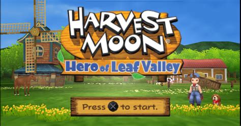 Harvest Moon Hero Of Leaf Valley PSP ISO For Android & PPSSPP Settings ...