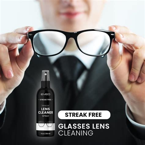 Buy EVEO Eyeglass Cleaner Spray - No Streaks Technology with Microfiber Cleaning Cloth- Glasses ...