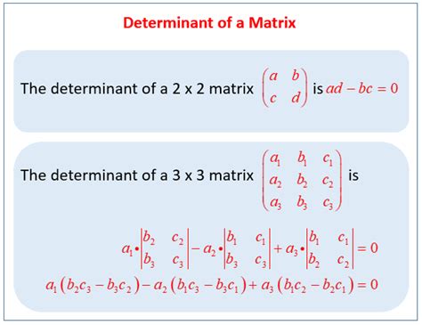 Evaluating Determinants (solutions, examples, worksheets, videos, games, activities)