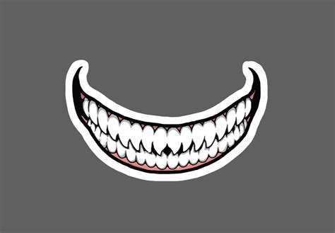 Monster Smile Sticker Sharp Teeth Waterproof- Buy Any 4 For $1.75 Each ...