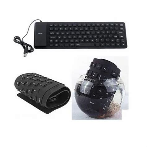 Black Flexible Rubber Portable Foldable Silicone Universal Keyboard, Size: 17.5 Inch at Rs 300 ...