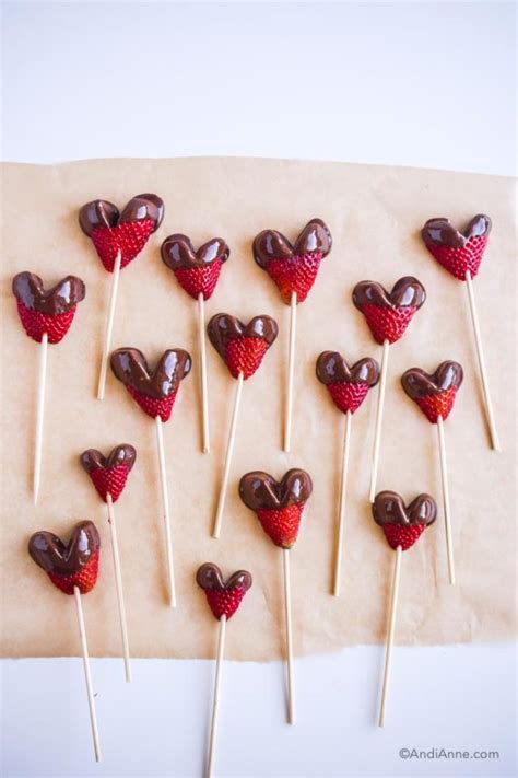 Chocolate Dipped Heart Strawberries - Easy and Healthier Treat Idea