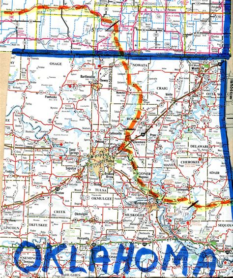 Map Of Kansas And Oklahoma - Maping Resources