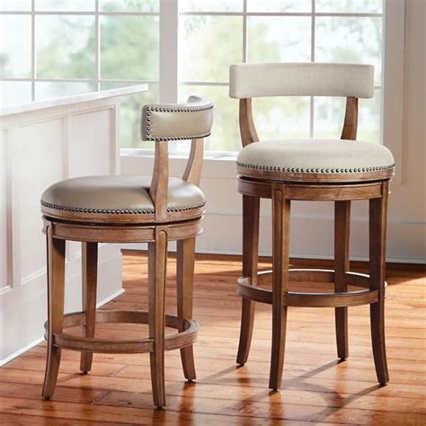 Henning Low Back Swivel Bar & Counter Stool | Frontgate | Counter stools, Swivel counter stools ...