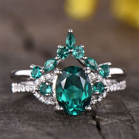 emerald wedding band set - Highest Price Biog Stills Gallery