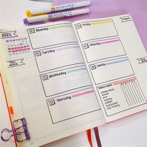 Weekly vs Daily Spreads in your Bullet Journal — Square Lime Designs | Bullet journal weekly ...