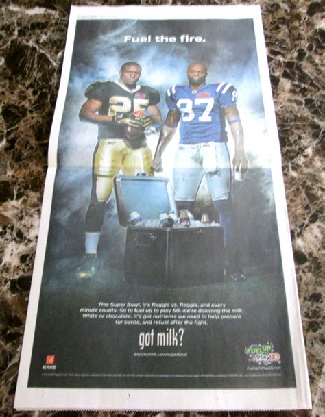 REGGIE BUSH and REGGIE WAYNE Super Bowl XLIV got milk? USA Today ...