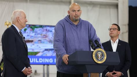 WATCH: Fetterman Meets Biden During Pennsylvania Visit In Hoodie And Shorts