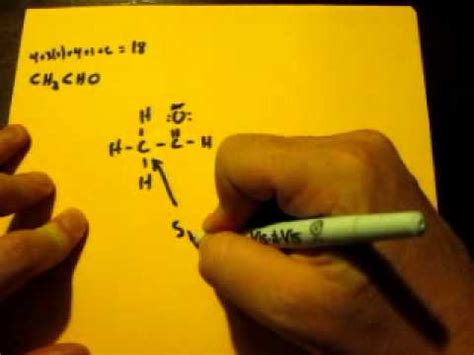 Lewis Dot Structure of CH3CHO (ethanal) - YouTube