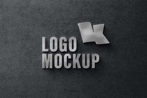 Free Metallic Sign Logo Mockup | Mockuptree