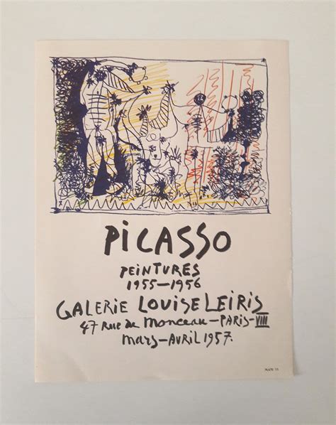 Picasso offset lithograph color print vintage Exhibition | Etsy | Art exhibition posters ...