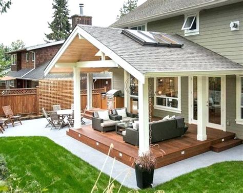 inexpensive back porch ideas - Google Search | Covered patio design ...