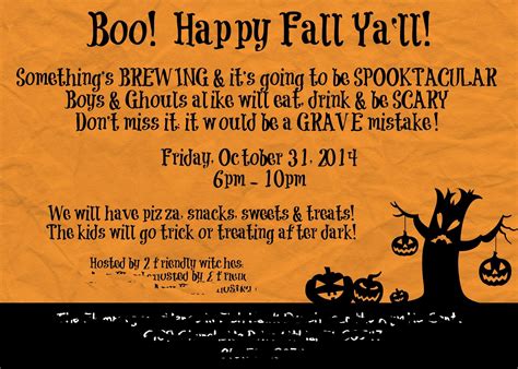 Halloween party cute invite invitation words phrases saying online ...