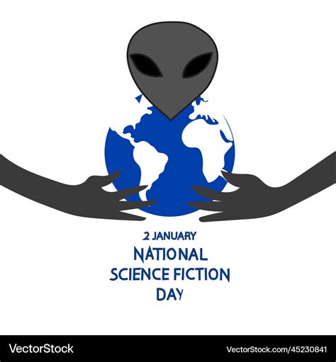 National science fiction day Royalty Free Vector Image