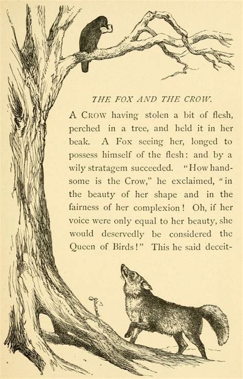 Aesop's Books: illustrated fables you can read online: The Fox and the Crow