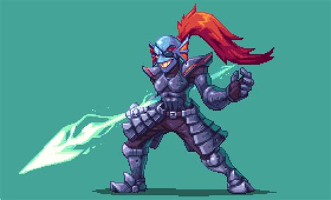 Dani Oliver on Twitter: "More Battle ladies #pixelart today #undertale Undyne… " | Pixel art ...