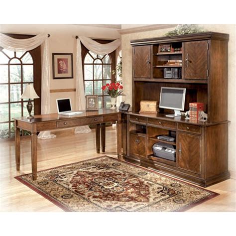 H527-49 Ashley Furniture Home Office Tall Desk Hutch