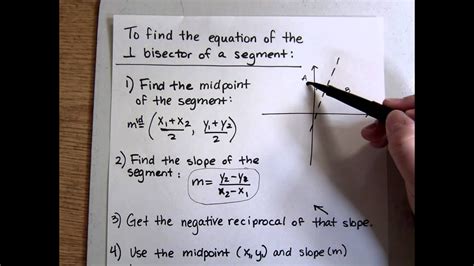 Find The Equation Of Perpendicular Bisector Line Passing Through Points - Tessshebaylo