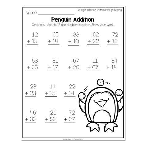 2nd Grade Math Worksheets - 2-Digit Addition Without Regrouping ...