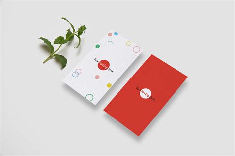 Free Front & Back Vertical Business Card MockupFree Mockup Zone