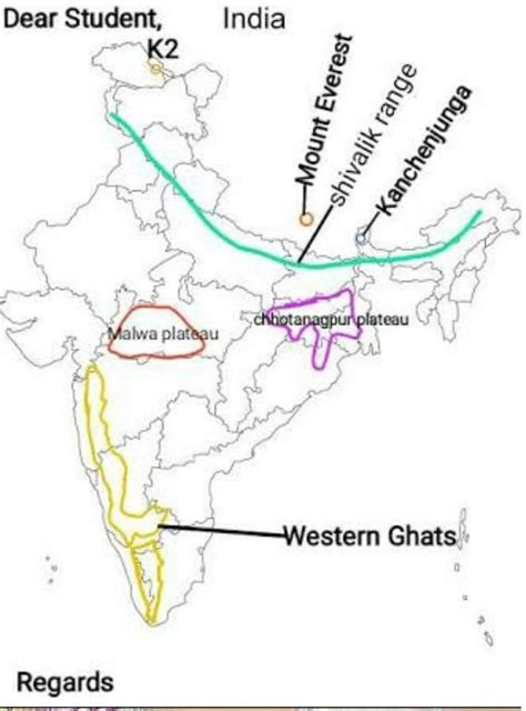 K2 In India Map