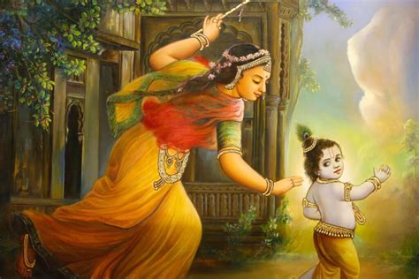 Maa Yashoda and Krishna Wallpaper for Wall - Magic Decor