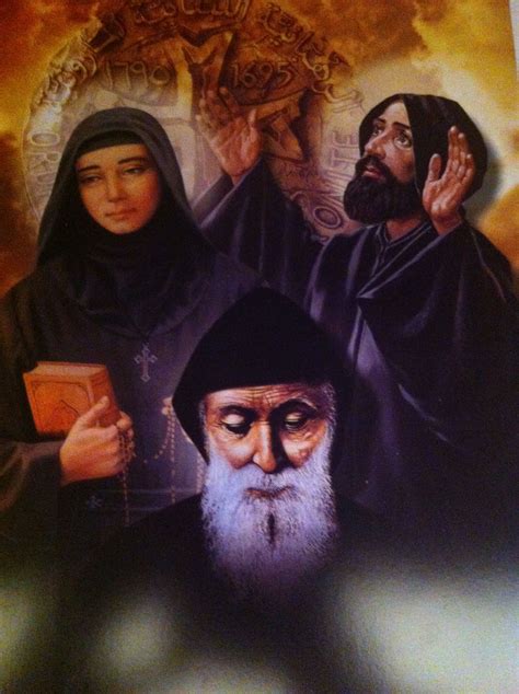 Lebanese Maronite Catholic Saints St Raffqua, Blessed Estephan Nehme, St Charbel Religious ...