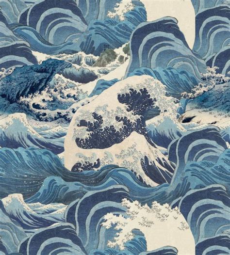 Sea Waves Wallpaper in Light Blue by MINDTHEGAP | Jane Clayton