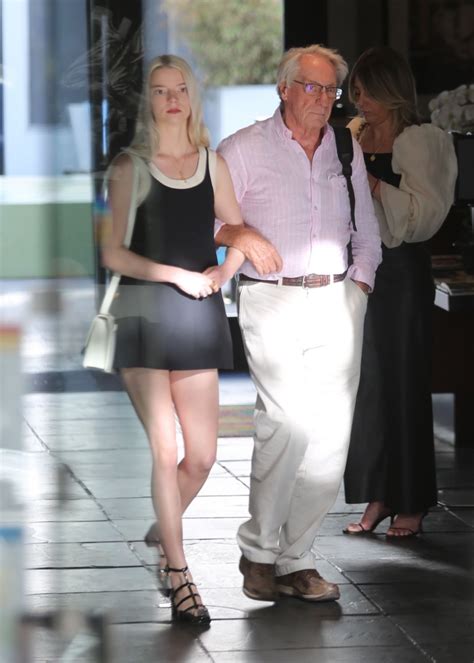 ANYA TAYLOR-JOY Out with Her Father Dennis at Sunset Marquis in West ...