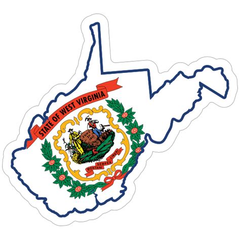 West Virginia Flag State Sticker