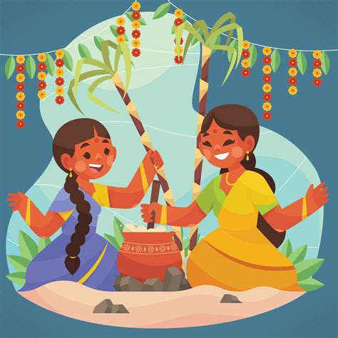 Happy Pongal Festival 4535300 Vector Art at Vecteezy