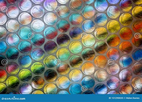 Abstract Close Up Bubble Wrap Sheet with Colorful Background Stock ...