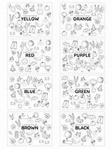 Colors Coloring Sheet Pages sketch template