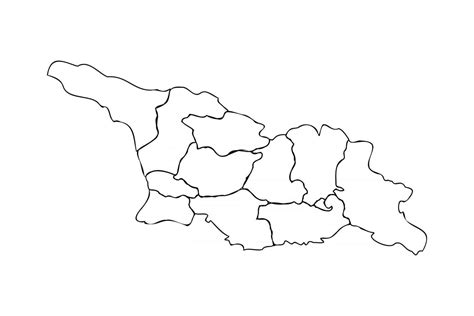 Doodle Map of Georgia With States 2549235 Vector Art at Vecteezy