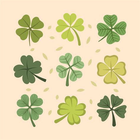 Green Clover Icon Template Set 4520842 Vector Art at Vecteezy