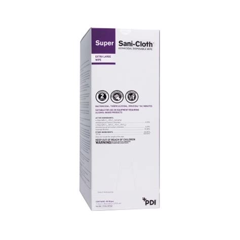 Super Sani-Cloth® Surface Disinfectant Premoistened Germicidal Wipe 50 ...