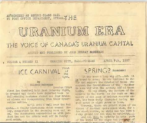 Two Uranium City Newspapers, 1957 - Uranium City History