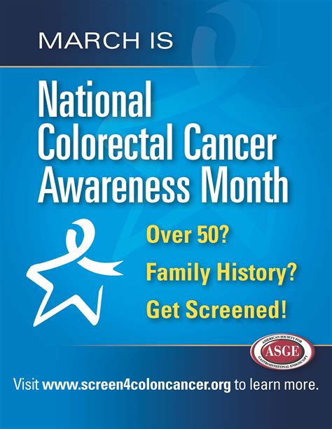 ASGE | National Colon Cancer Awareness Month Banner and Poster