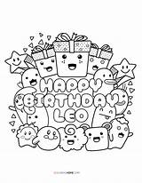Happy Birthday Leo Coloring Page  Home sketch template