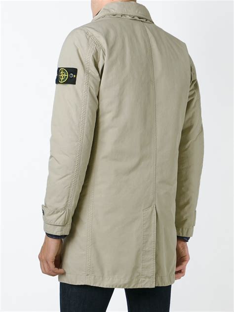 Lyst - Stone Island Built-in Padded Gilet Coat in Natural for Men