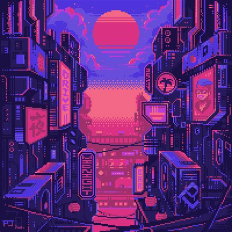 Pixel Jeff Digital Art Illustration Animation Pixel Art Futuristic ...